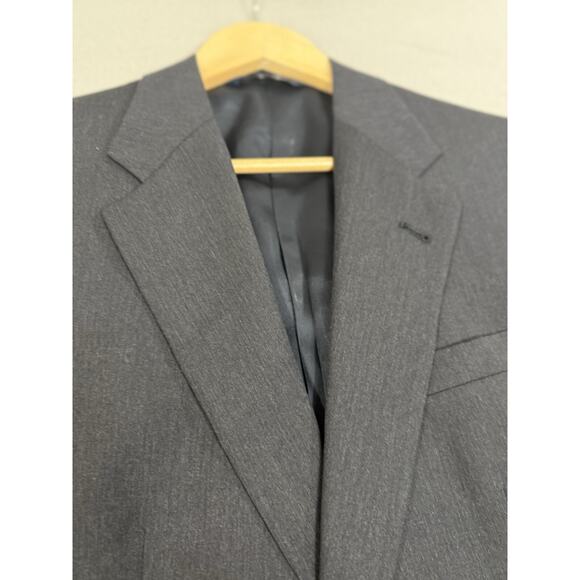 VTG BURBERRY LONDON Mens Size 38 Classic Blazer Gray 100% Wool Union Tag USA - Picture 3 of 15